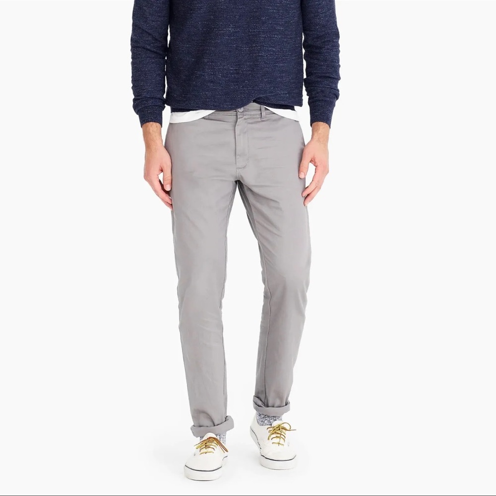 J. Crew Stretch 484 slim Gray khaki chinos 32x30
